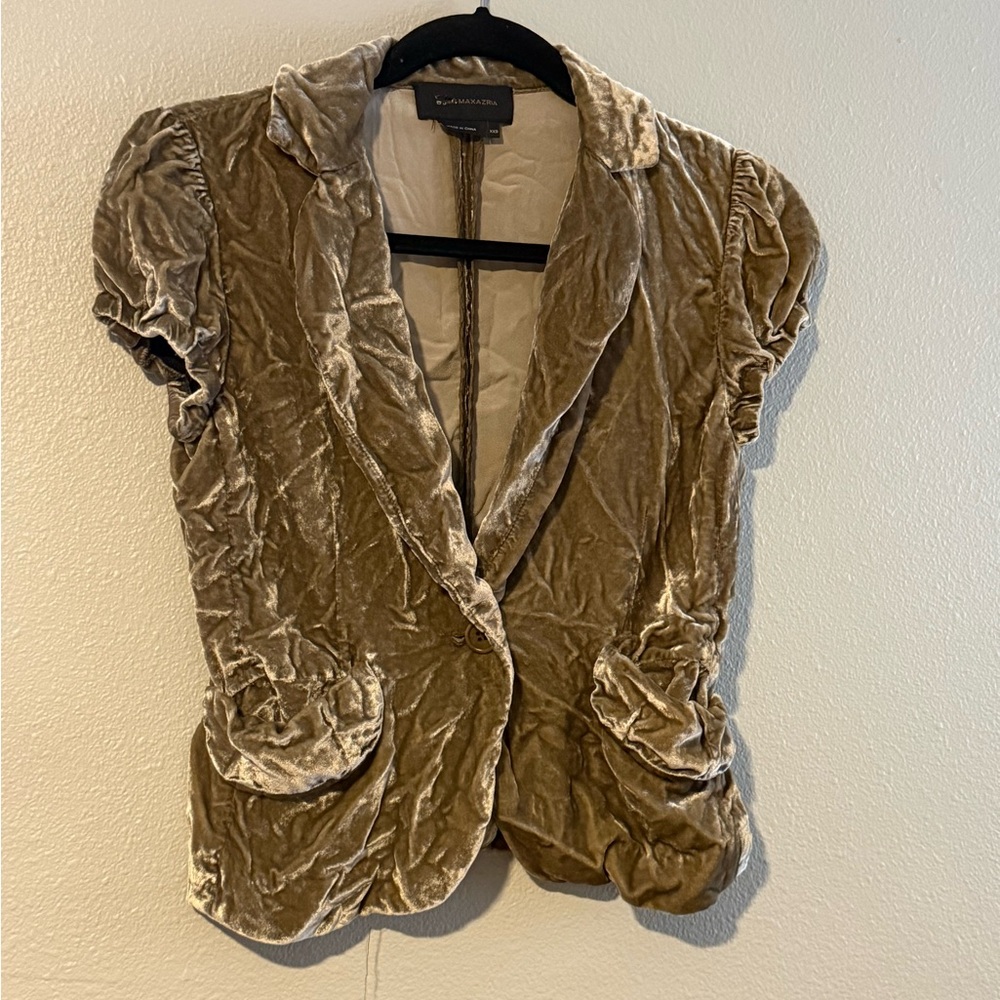 BCBGMaxAzria Metallic Gold Blazer